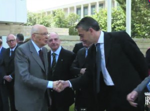 Il Segretario Generale Gaburro con il Preseidente Napolitano